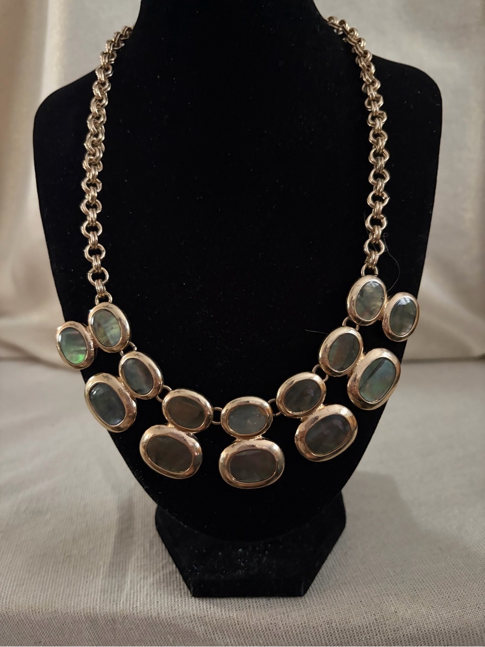 Gold-Tone Labradorite Statement Necklace - Women Jewelry